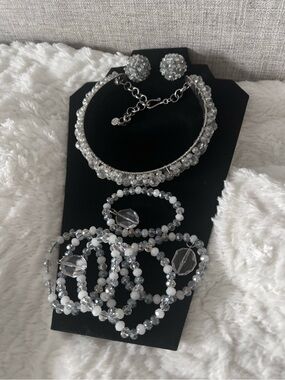 Sassy Jones Rochinda Crystal Chocker, Earrings & Bracelets